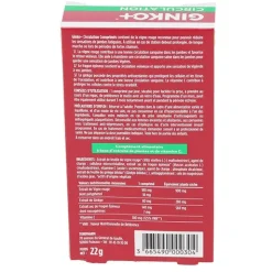 Ginko+ Circulation Jambes légères comprimés