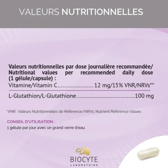Glutathion Liposomal gélules Biocyte