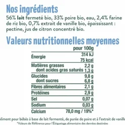 Good Goût brassé au lait de vache Poire Vanille bio