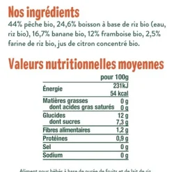 Good Goût brassé végétal pêche framboise bio