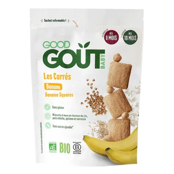 Good Goût carrés banane Bio