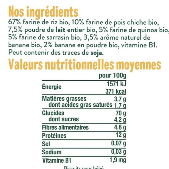 Good Goût carrés banane Bio