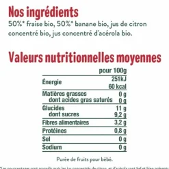 Good Goût Compote fraise banane Bio
