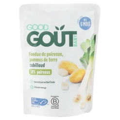 Good Goût Fondue de poireaux pommes de terre Cabillaud