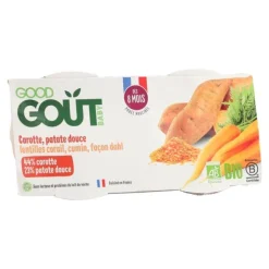 Good Goût Purée carotte patate douce lentilles corail bio