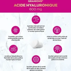 Granions acide hyaluronique 600 mg comprimés