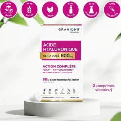 Granions acide hyaluronique 600 mg comprimés