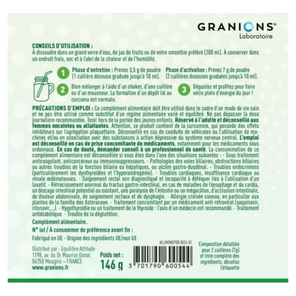 Granions All in One Green Mix Bien être et longévité poudre