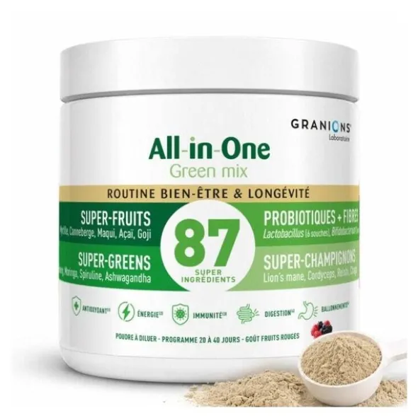 Granions All in One Green Mix Bien être et longévité poudre