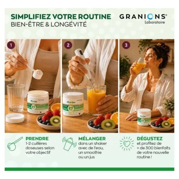 Granions All in One Green Mix Bien être et longévité poudre