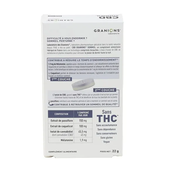 Granions CBD Sommeil comprimés