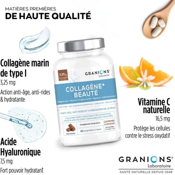 Granions Collagène+ Beauté Chocolat comprimés