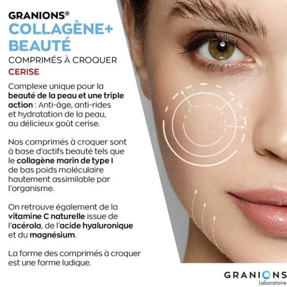 Granions Collagène+ Beauté comprimés cerise
