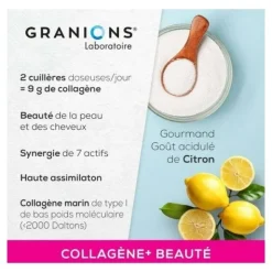 Granions Collagène+ Beauté poudre goût citron