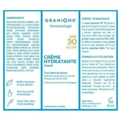 Granions Crème hydratante visage SPF 30