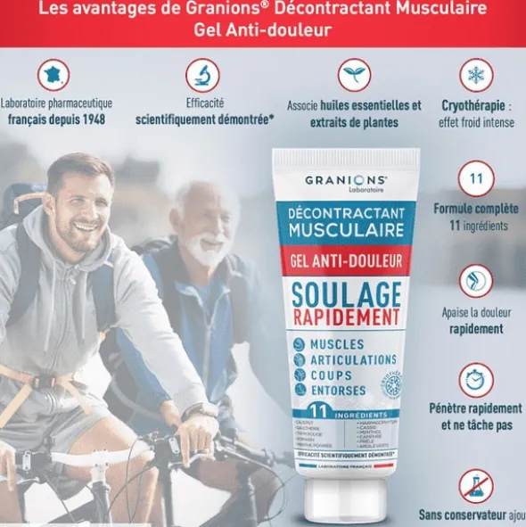 Granions Décontractant musculaire Gel anti-douleur