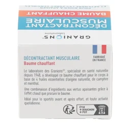 Granions décontractant musculaire baume chauffant