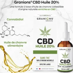 Granions Huile CBD 20 % gouttes