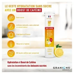 Granions Hydrop Boost Caféine Vitamines et Minéraux comprimés