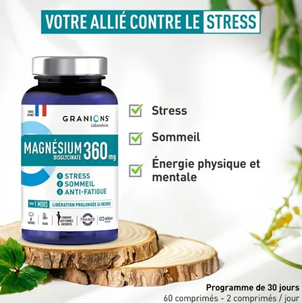 Granions Magnésium bisglycinate 360 mg comprimés