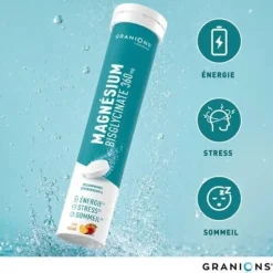 Granions Magnésium bisgycinate 360 mg comprimés effervescents