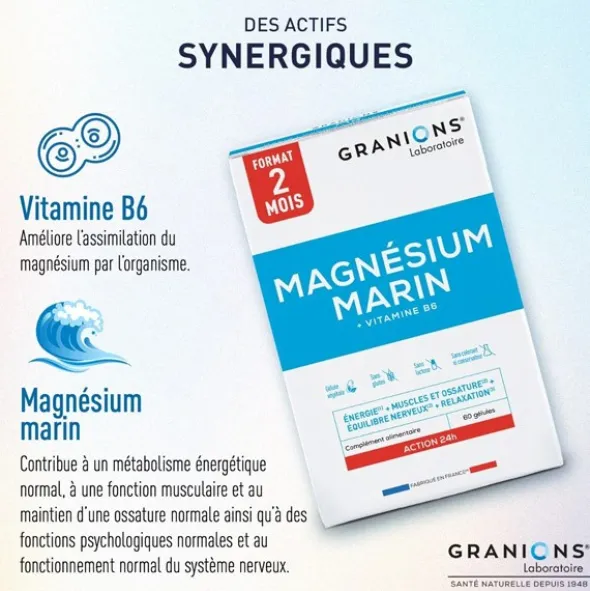 Granions Magnésium marin 200 mg gélules