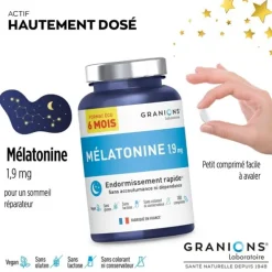Granions Mélatonine 1,9 mg comprimés