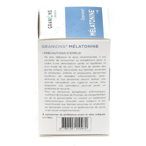 Granions mélatonine 1 mg gélules