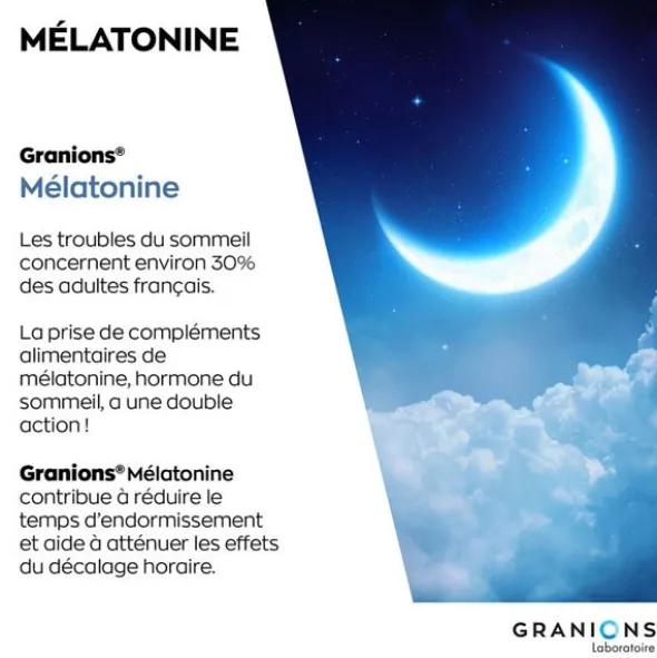 Granions mélatonine 1 mg gélules