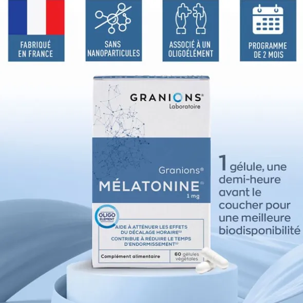 Granions mélatonine 1 mg gélules