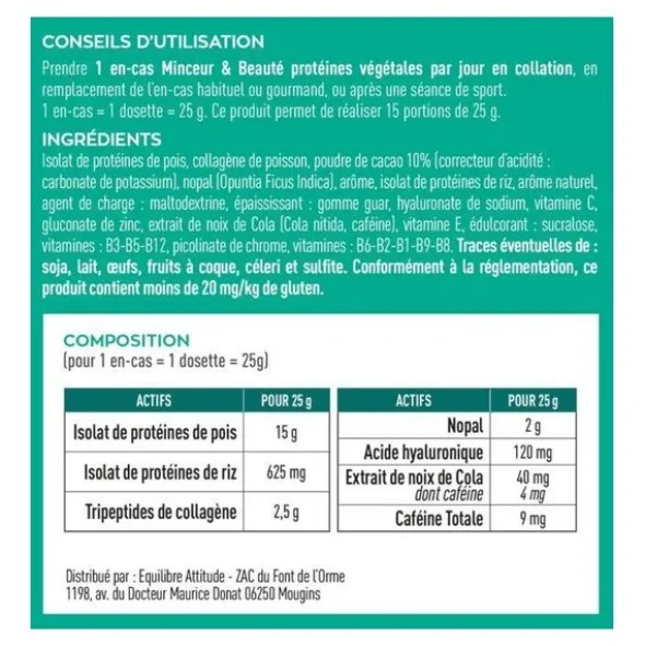 Granions Protéines végétales Minceur et Beauté poudre