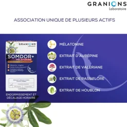 Granions Somdor+ Mélatonine 1 mg comprimés