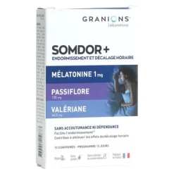 Granions Somdor+ Mélatonine 1 mg comprimés