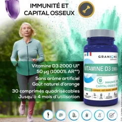 Granions Vitamine D3 2000 UI comprimés à croquer