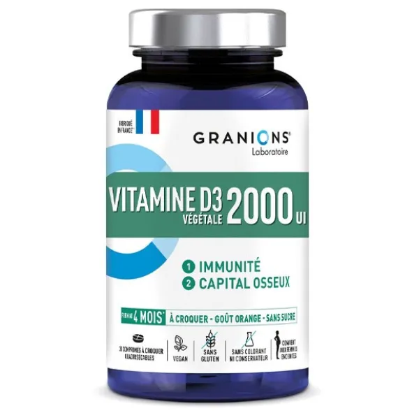 Granions Vitamine D3 2000 UI comprimés à croquer