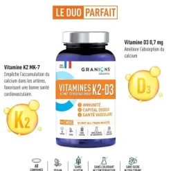 Granions Vitamines K2 D3 comprimés