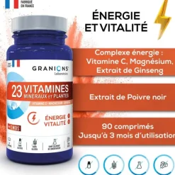 Granions 23 vitamines, minéraux et plantes comprimés