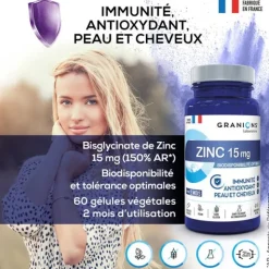 Granions Zinc 15 mg gélules végétales