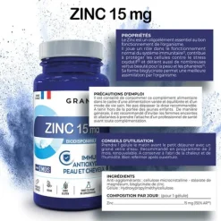 Granions Zinc 15 mg gélules végétales