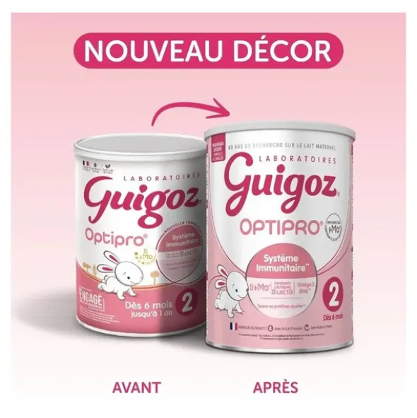 Guigoz Optipro lait 2ème âge