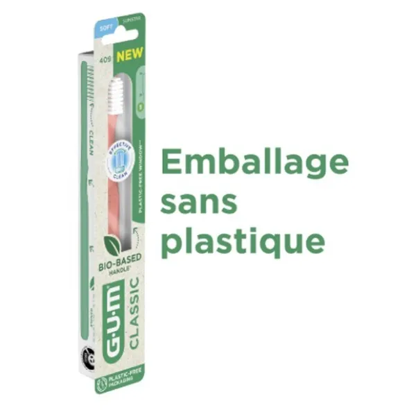 Gum Brosse à dents biosourcée medium Classic 410