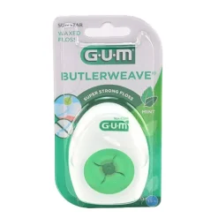 Gum Butlerweave fil dentaire ciré mentholé 55 m