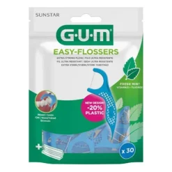 Gum Easy Flossers porte-fil dentaire ciré menthe