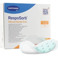 Hartmann RespoSorb Silicone border oval pansement adhésif siliconé