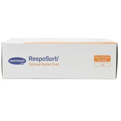 Hartmann RespoSorb Silicone border oval pansement adhésif siliconé