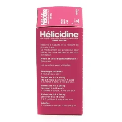 Helicidine sirop toux sèche sans sucre