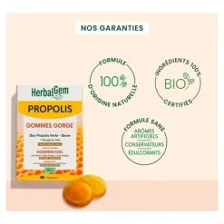 Herbalgem Propolis Gommes Gorge Bio
