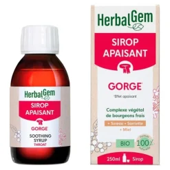 HerbalGem Sirop apaisant gorge Bio