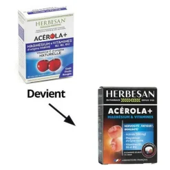 Herbesan Acérola+ Magnésium et Vitamines comprimés à croquer