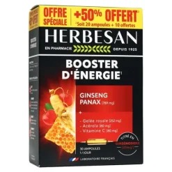 Herbesan Booster d'énergie ampoules